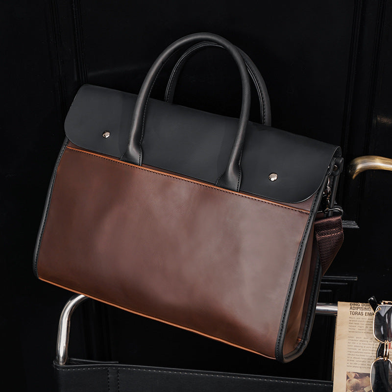 Men's Horizontal PU Leather Briefcase