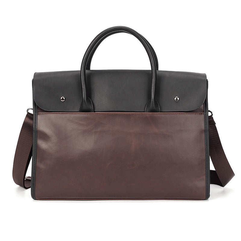 Men's Horizontal PU Leather Briefcase