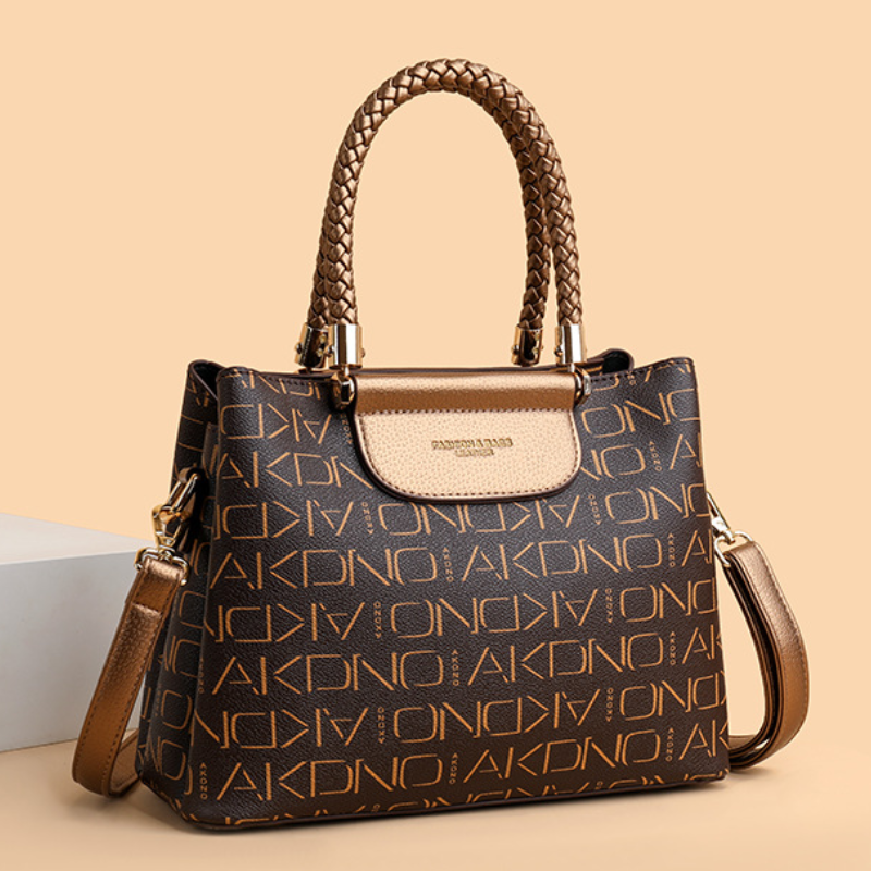 Fashionable Large-Capacity PVC Commuter Tote Bag with Letter Print