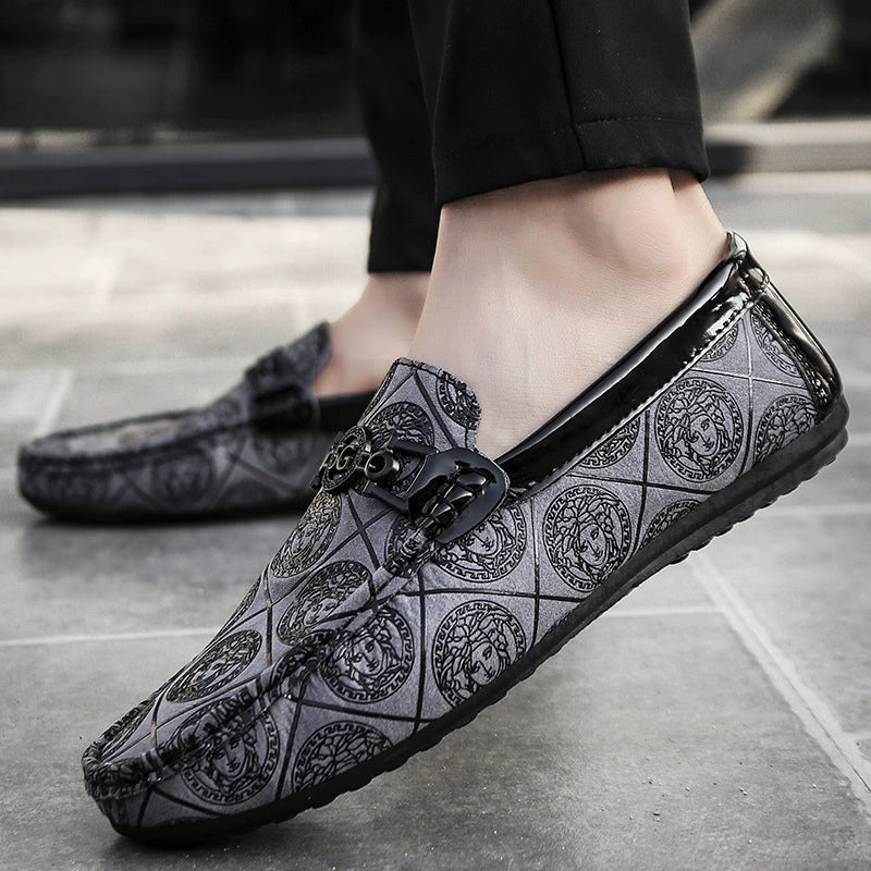 Men's Signature Graphic Motif Dress Loafers