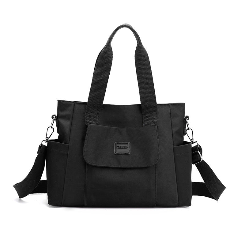Retro European Style Nylon Canvas Large Tote Bag