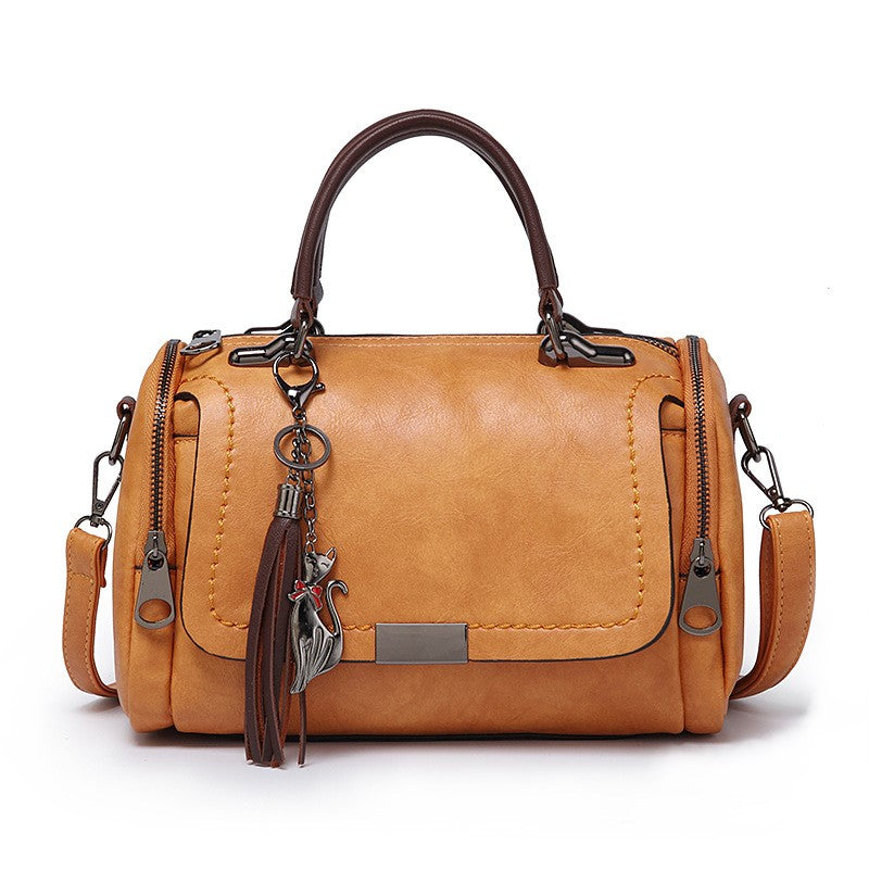 Style Retro Crossbody Pillow Bag with Tassel