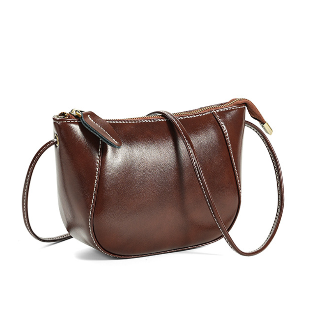 Exquisite Faux Leather Cowhide Crossbody Shoulder Bag