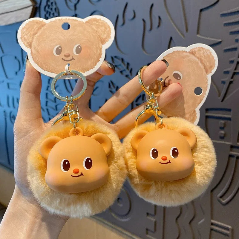 Soft Bear Fluffy Bag Charm