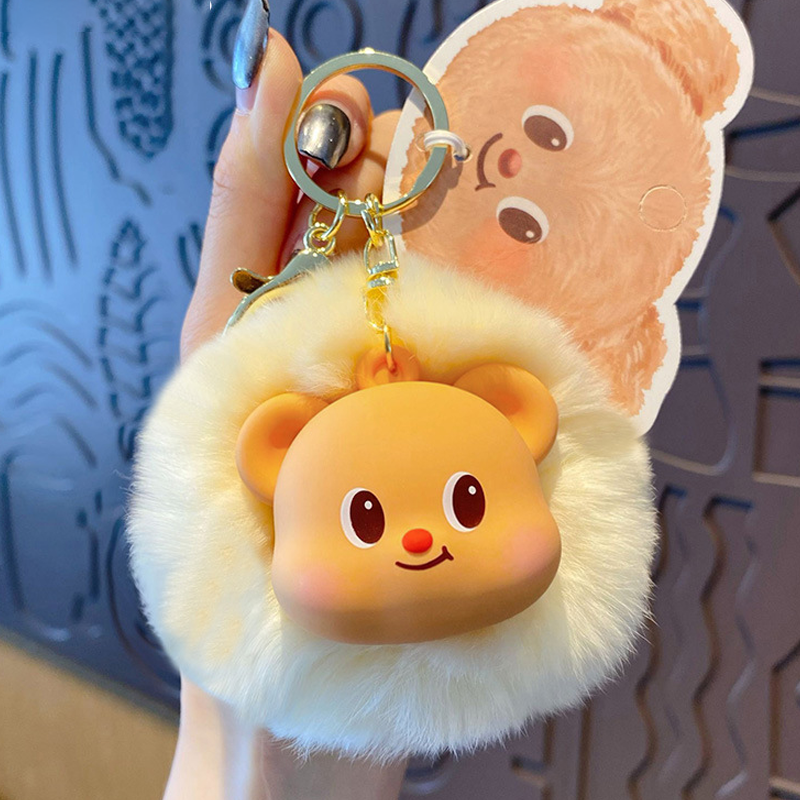 Soft Bear Fluffy Bag Charm