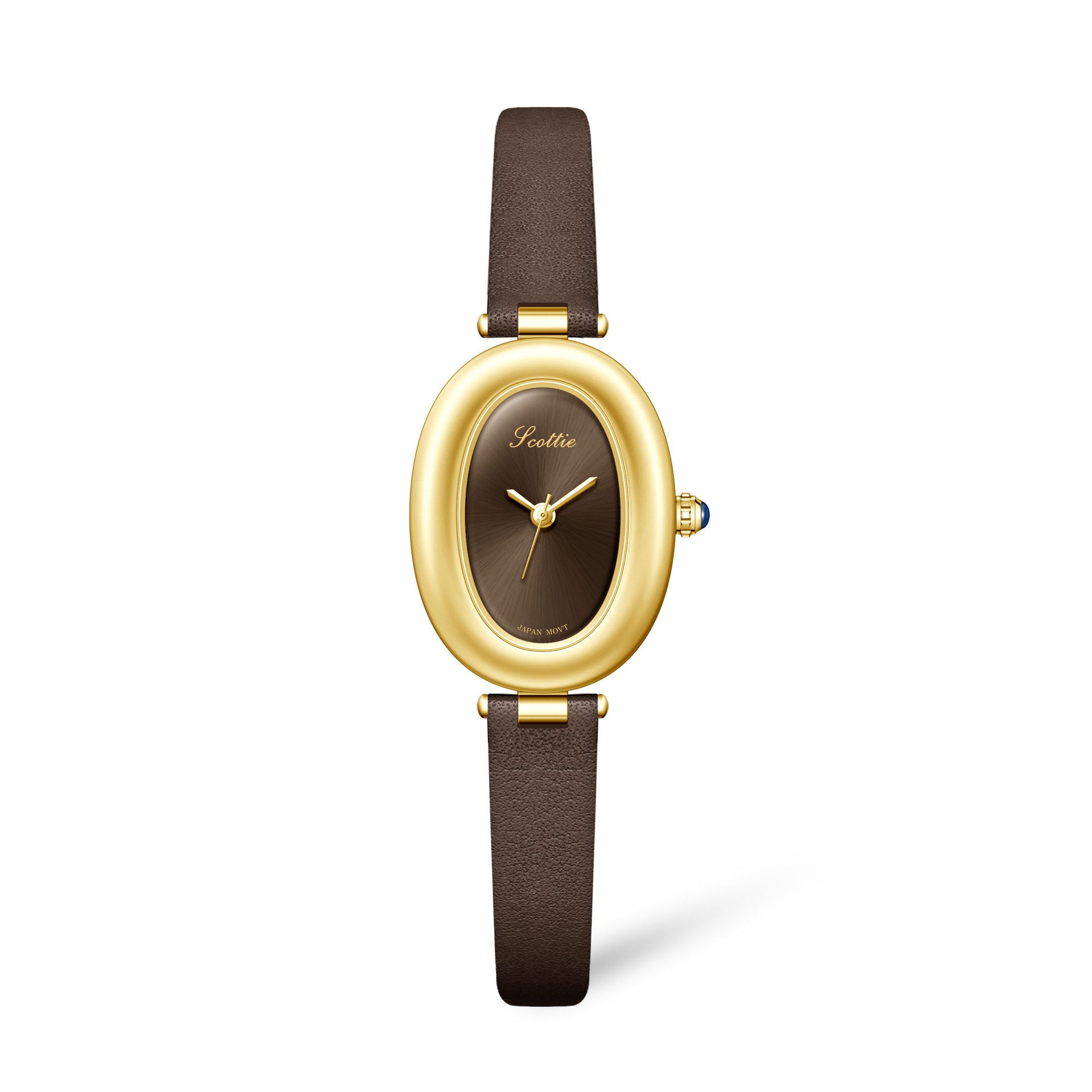 Oval Elegance Leather Watch