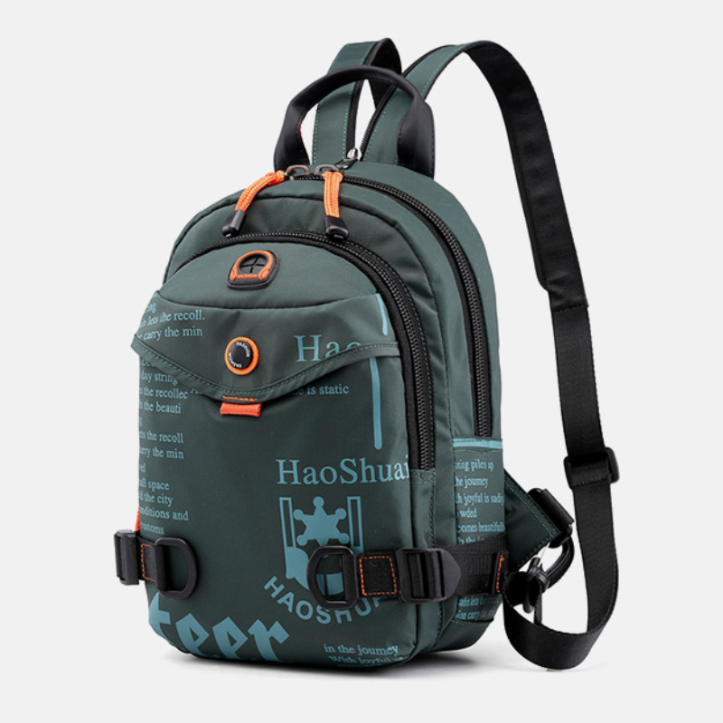 Men's Waterproof Nylon Chest Backpack