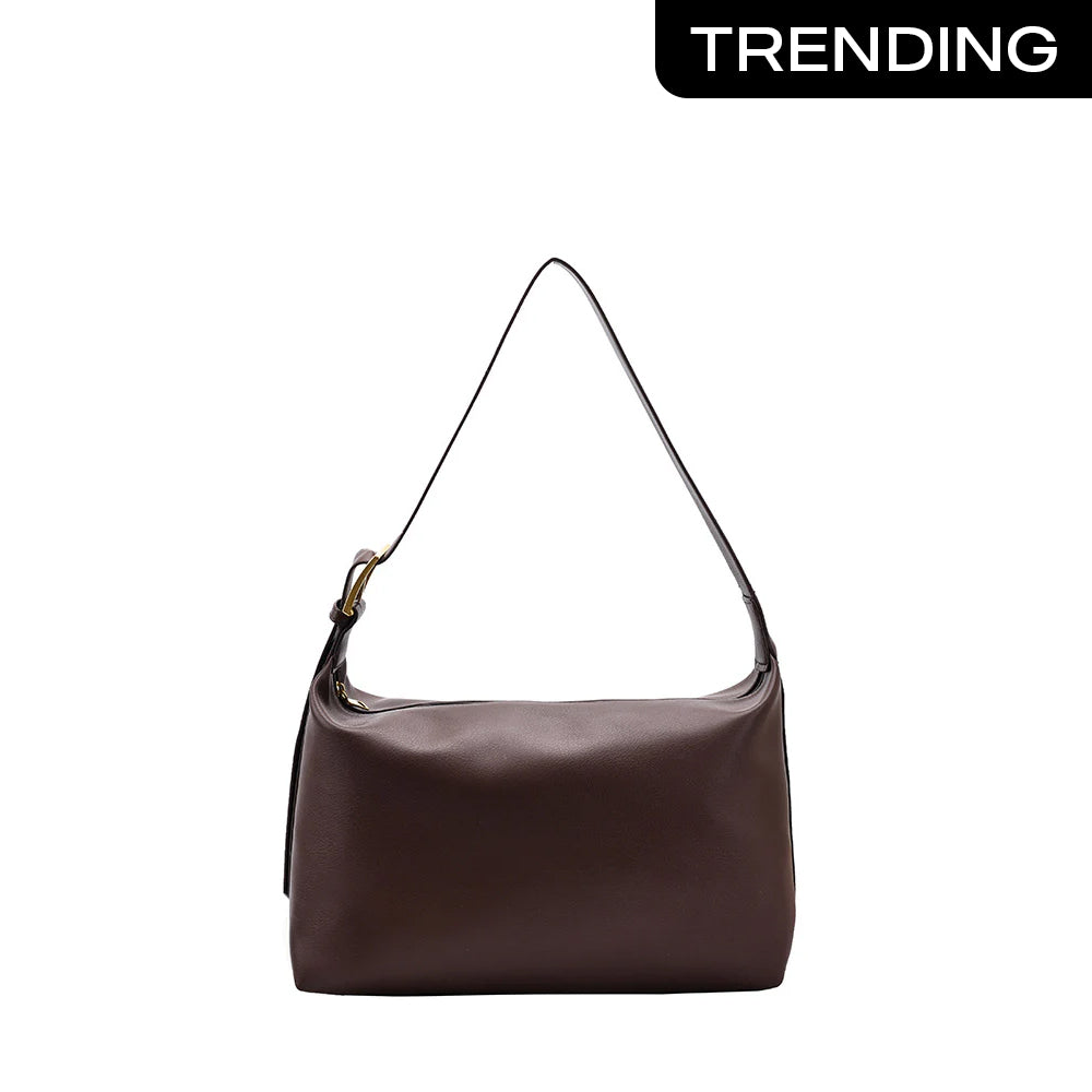 Trendy Large Capacity PU Leather College Tote Bag