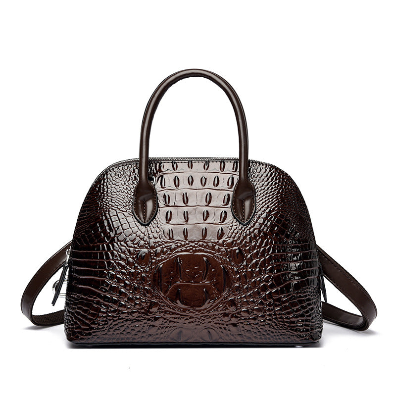 Crocodile Gloss Classic Handbag