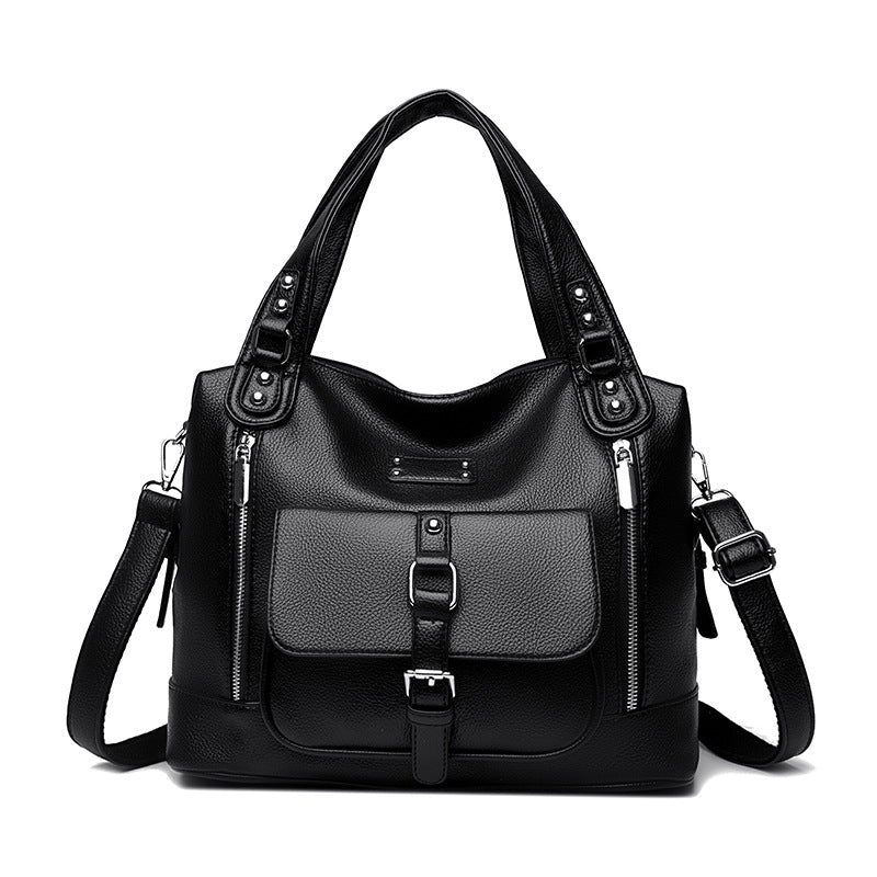 Soft Leather Large Capacity Shoulder Bag For Women