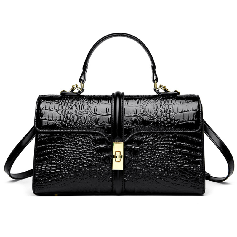 Elegant Crocodile Pattern Luxury Handbag