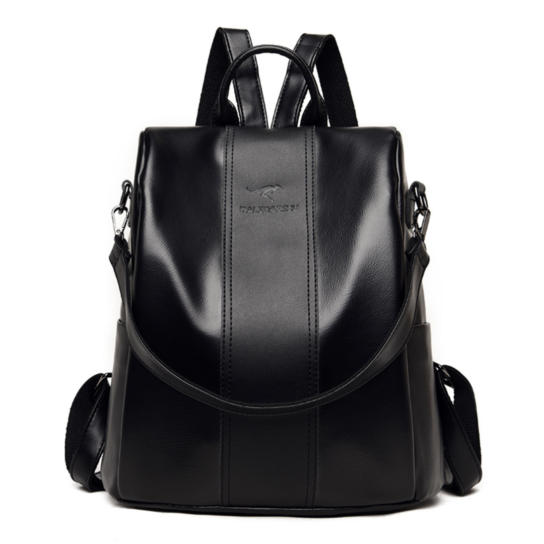Soft Leather Simple School & Travel Backpack