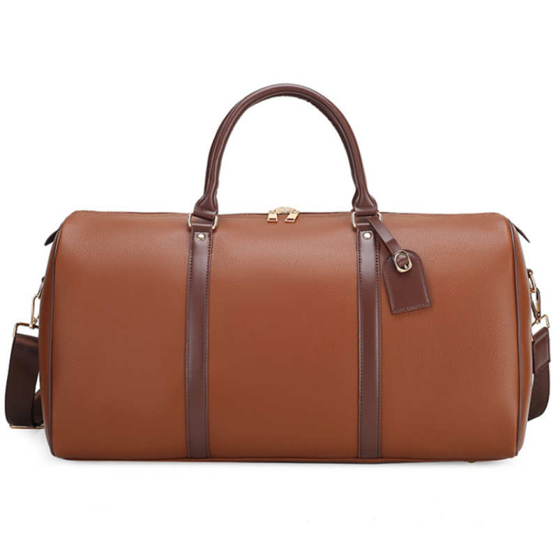 PU Leather Gym Bag with Wet and Dry Compartments