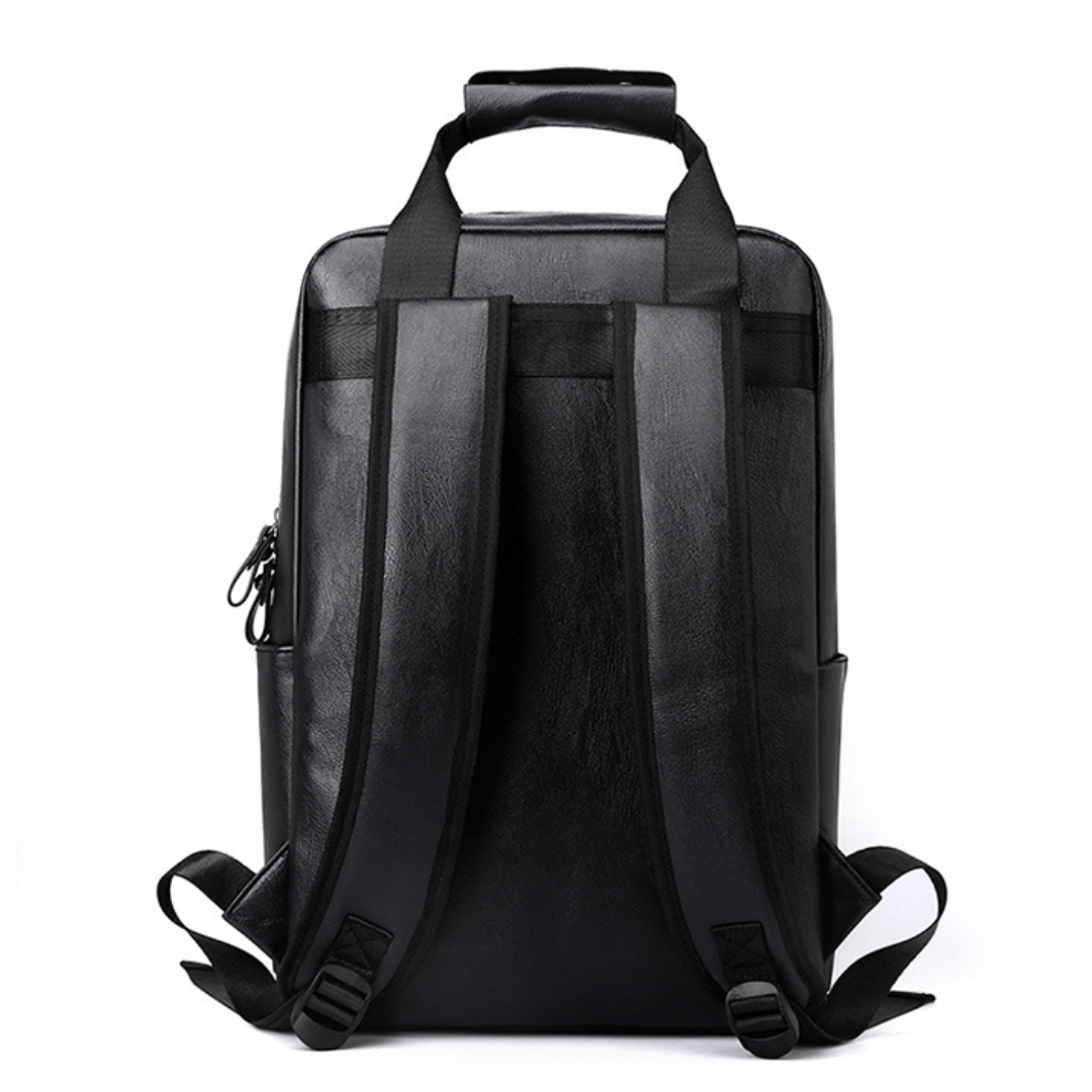 Large Capacity Men's Fashion Leather Travel Backpack