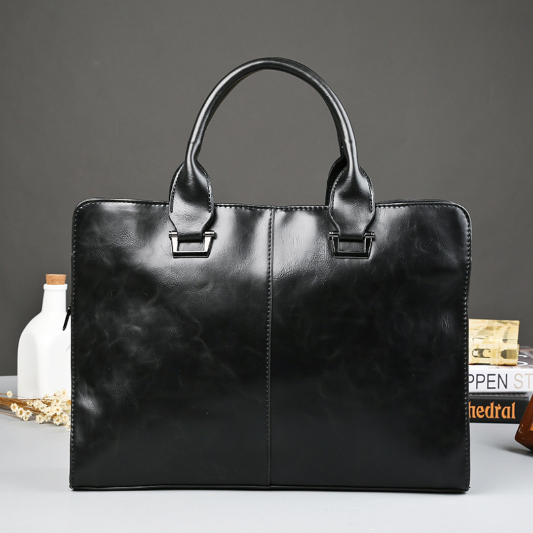 Style Men's Horizontal PU Leather Briefcase