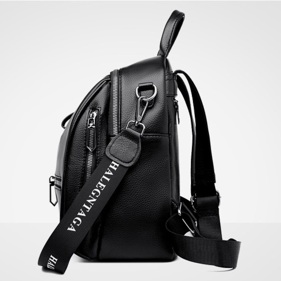 Trendy Soft Leather Unisex Backpack