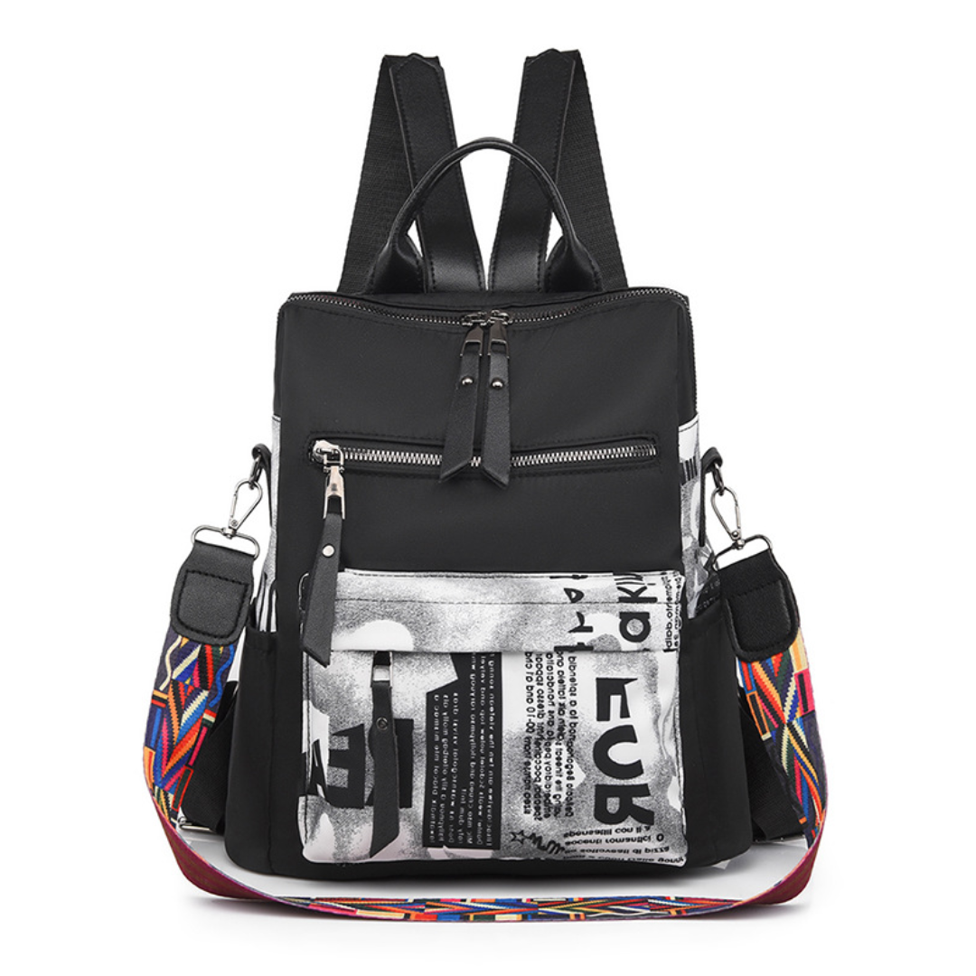 Trendy Contrast Oxford Cloth Lightweight Travel Backpack