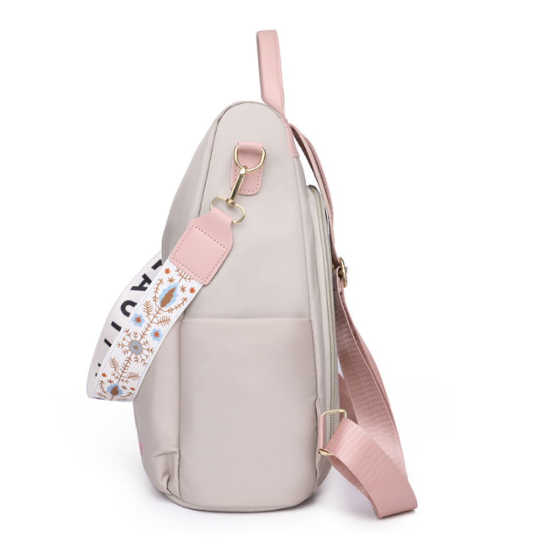 Ethnic Style Embroidered Canvas Oxford Travel Backpack