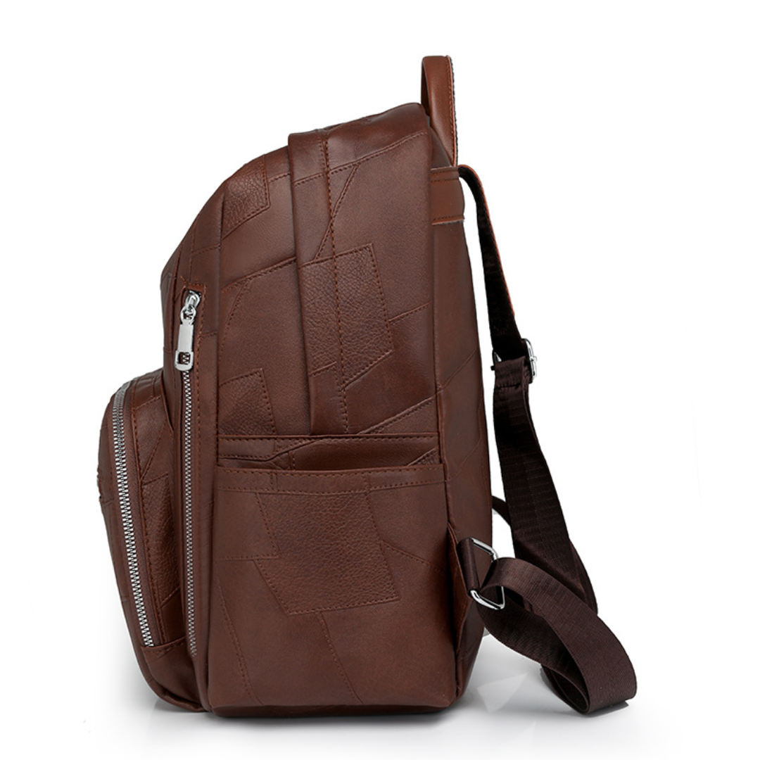 Style Large Capacity Women's Soft Leather  Backpack