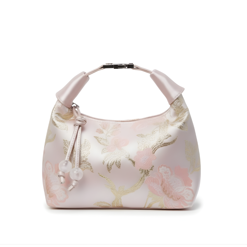 Pleated Silhouette Soft Touch Handbag