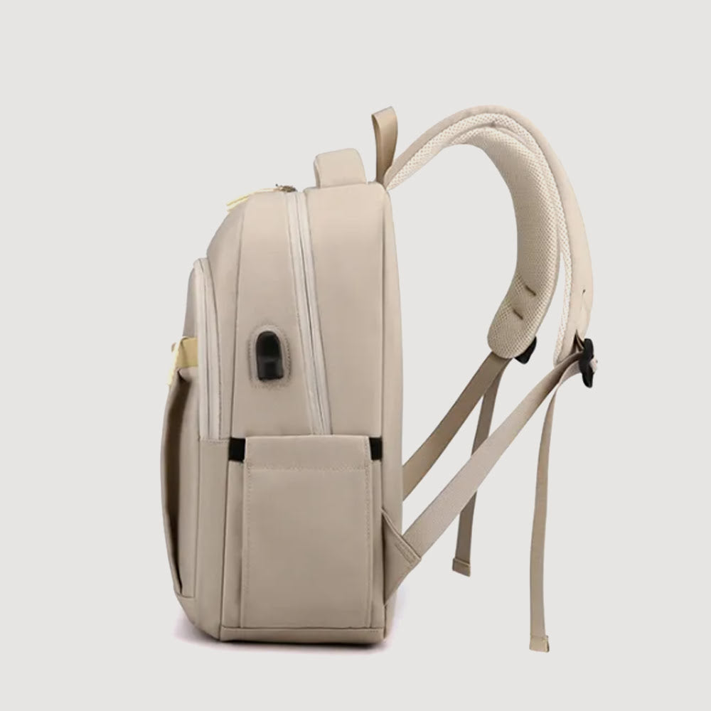 USB Charging Large Capacity Nylon School Travel Backpack