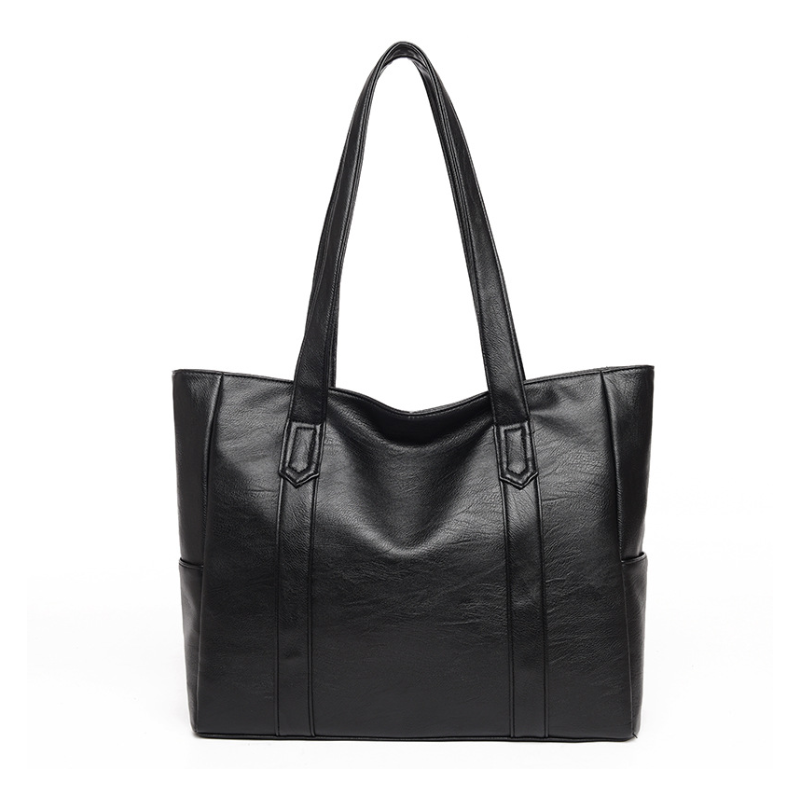 Soft Leather Texture Large Casual Tote Bag