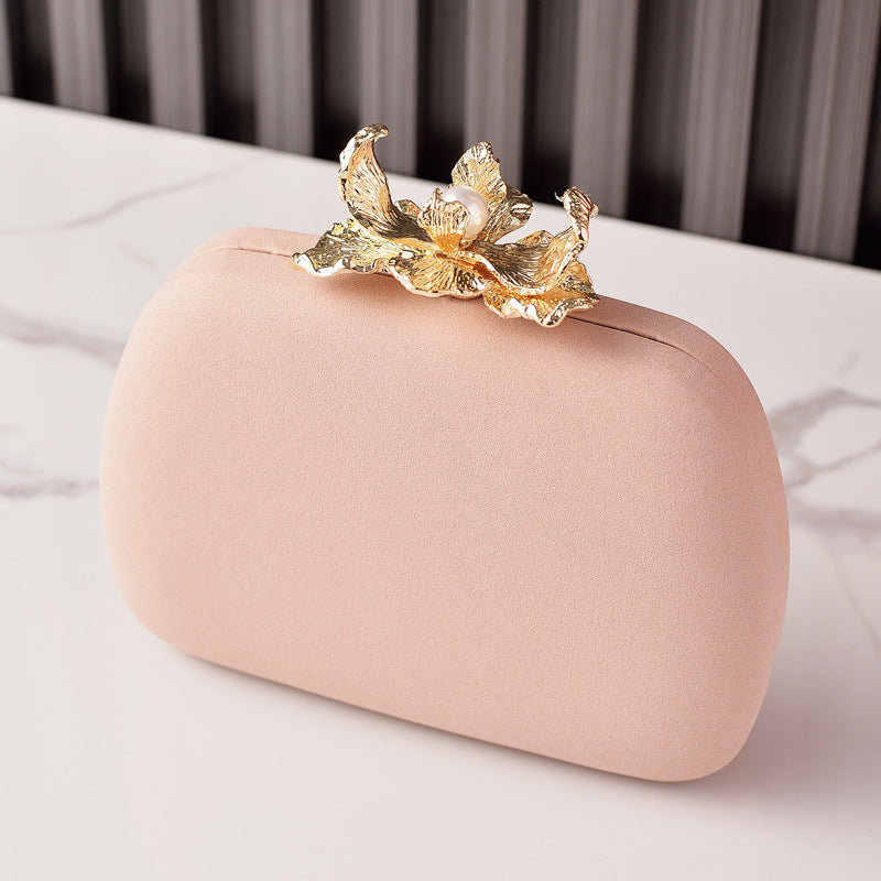 Luxe Floral Pearl Clutch Bag