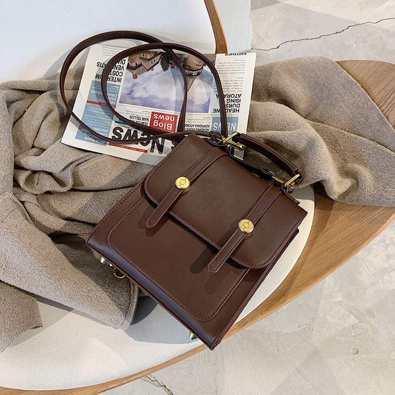 Vintage Buckle Commuter Square Backpack