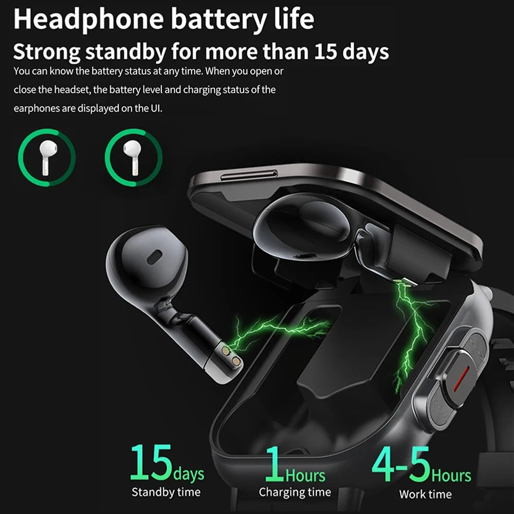 Smart Fit Pro Touch – 2-in-1 Smart Watch with Bluetooth Earbuds