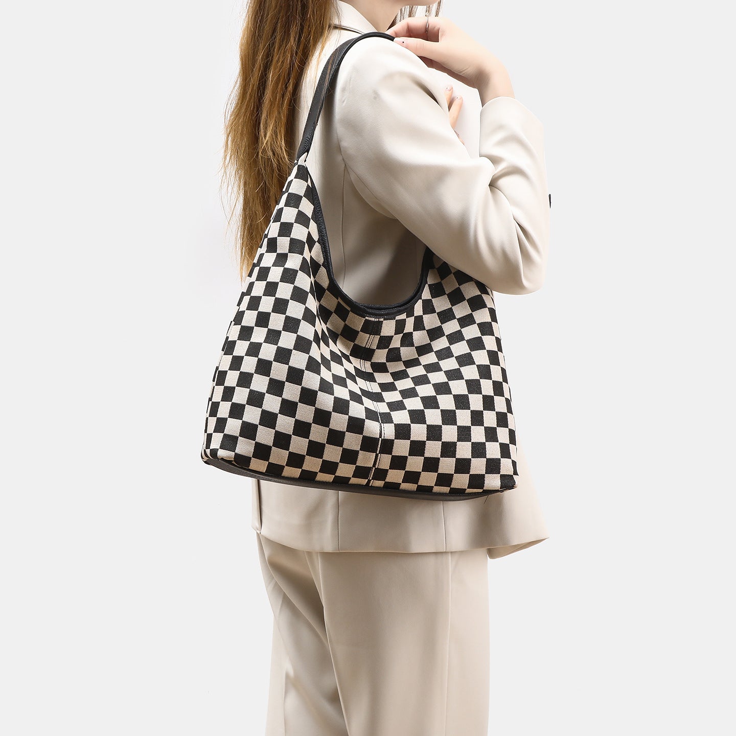 Plaid Trend Carry Tote Bag