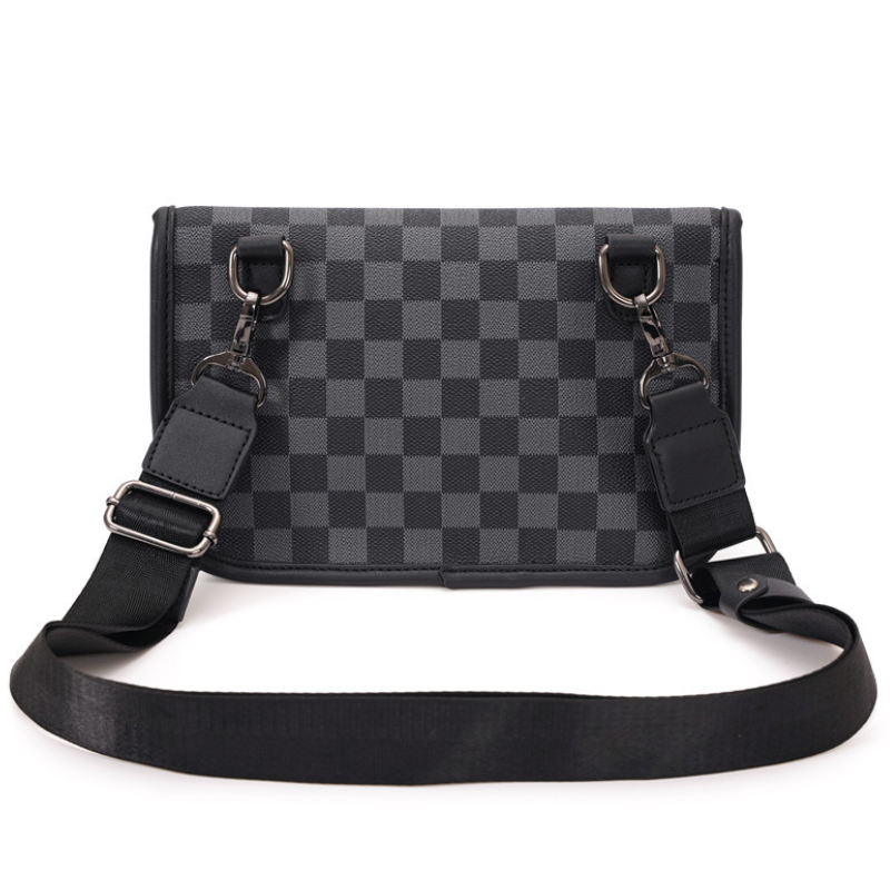 Trendy  Plaid Tiger Head  Crossbody Bag