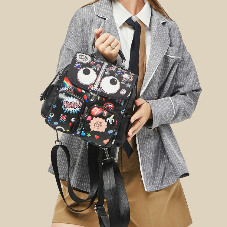 Playful Print Travel Backpack