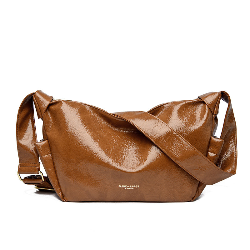 Sable Wax Leather Shoulder Bag