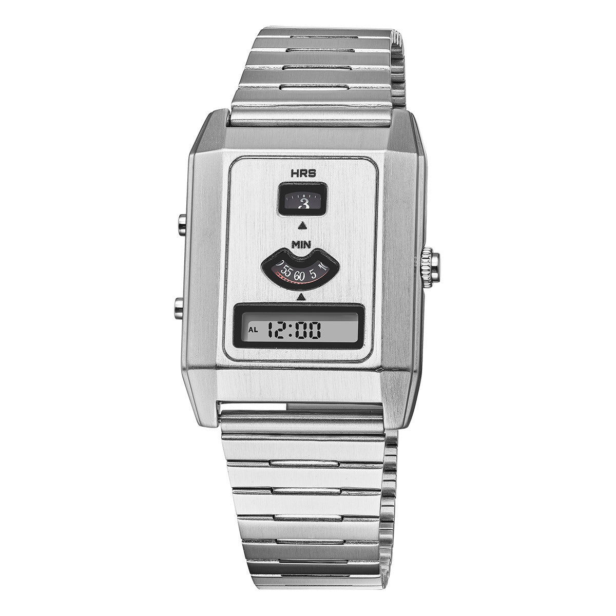 Golden Retro Digital Men’s Watch