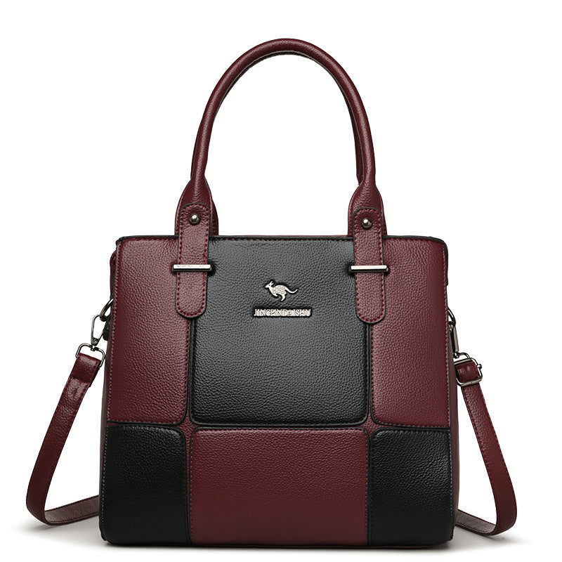 Monochrome Heritage Leather Handbag
