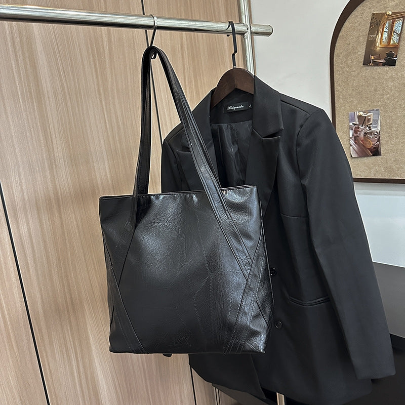 Women's Edgy Distressed Texture Shoulder Bag