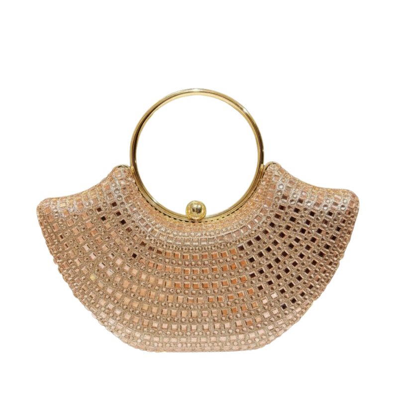 Crystal Encrusted Fan Shaped Clutch