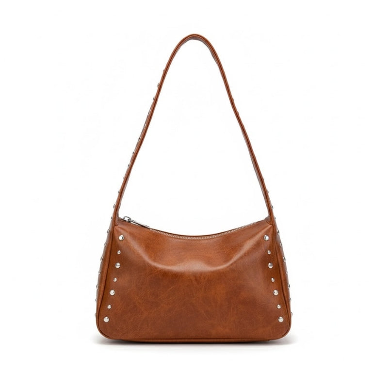 Minimalist Studded Shoulder Bag