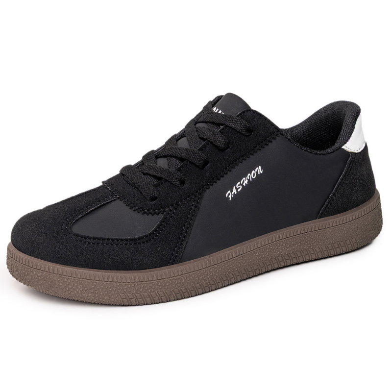 Women's Versatile Multi-Texture Retro Sneakers