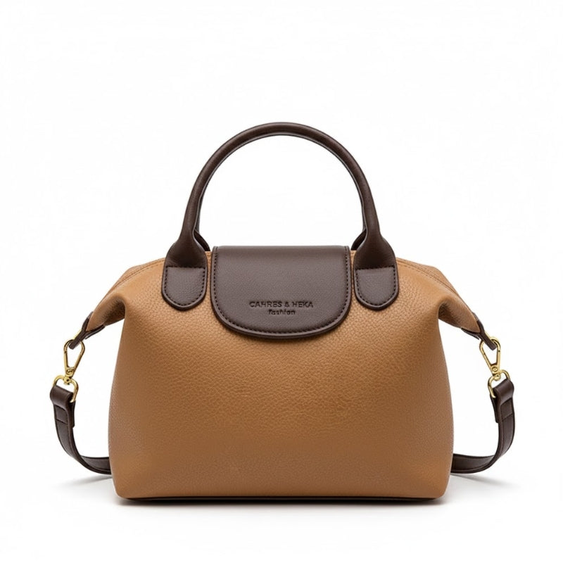 Two Tone Contrast Satchel Handbag