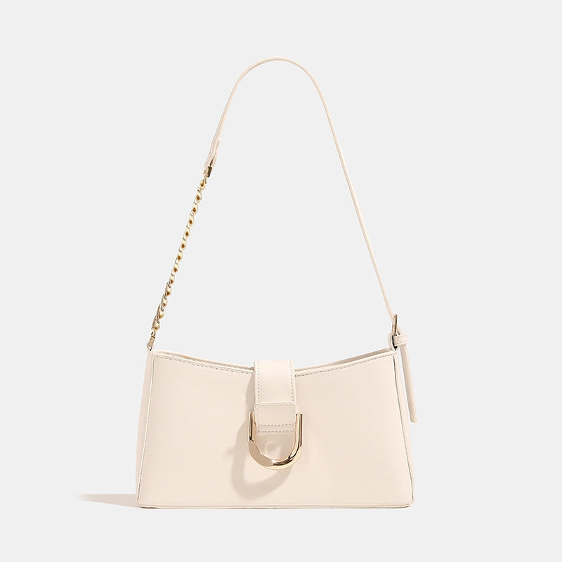 Women's Sleek Shoulder Bag with Chain Detail