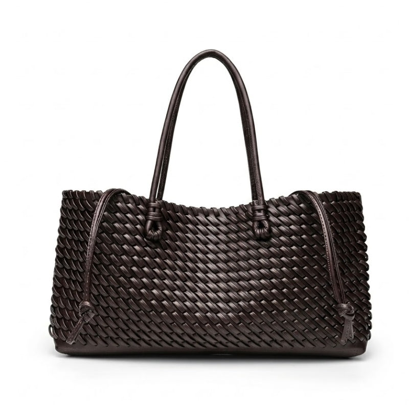 Women's Artisanal Large Woven Texture Tote Bag