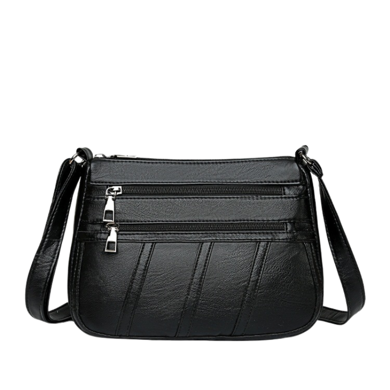 Cognac Organizer Crossbody Bag