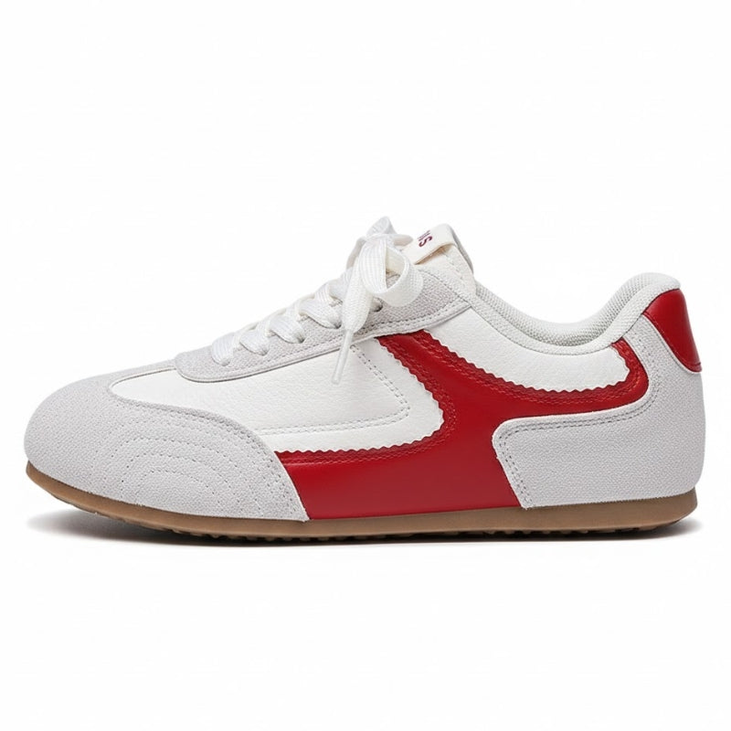 Women's Casual Textured Double Lace Fashion Sneakers