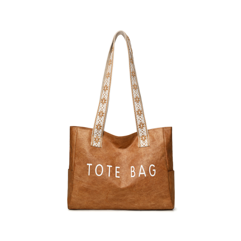 Woven Geometric Straps Tote Bag