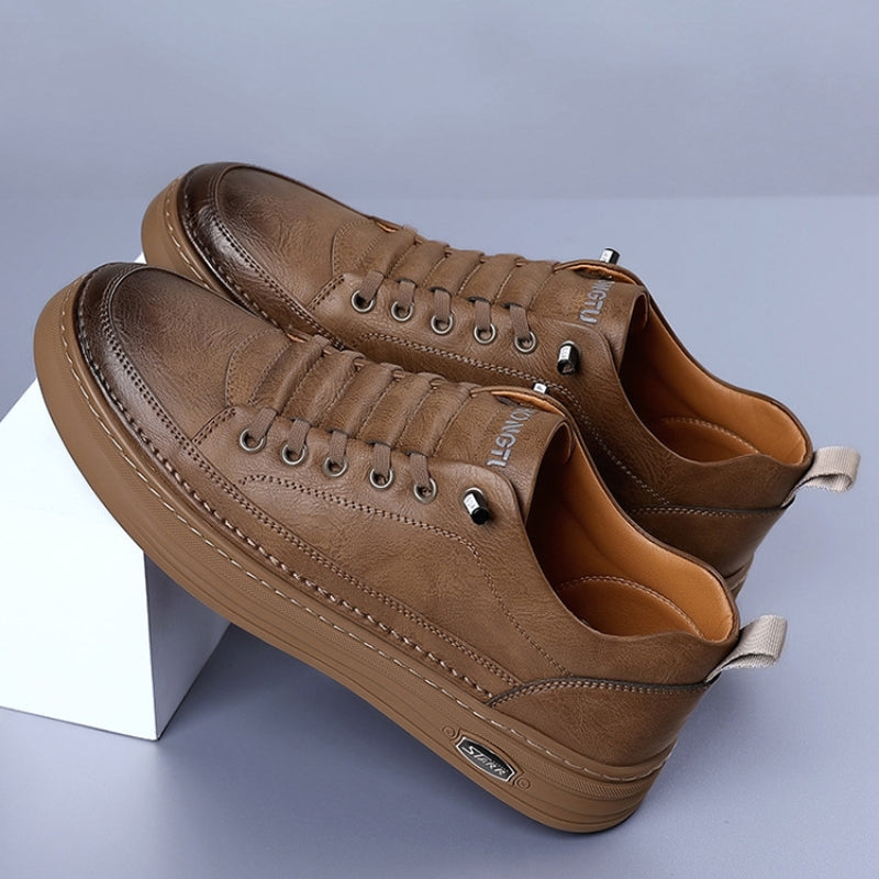 Men's Premium Textured Leather Sneakers