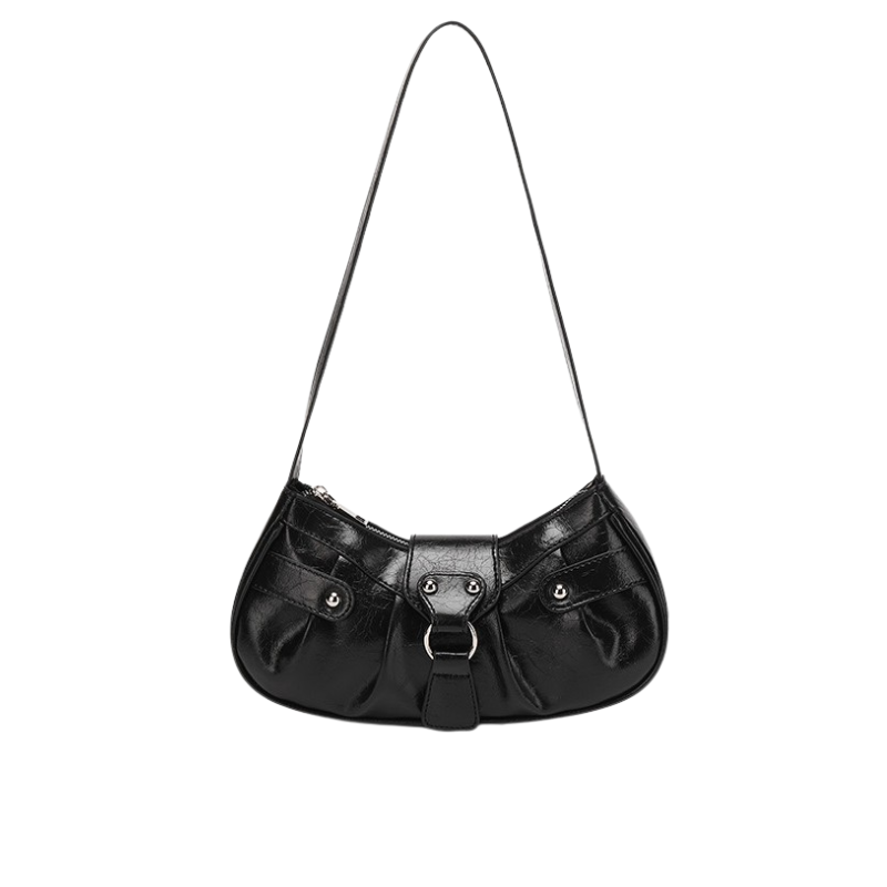 Women's Curved Baguette Shoulder Bag