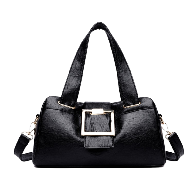 Gilded Square Buckle Crossbody Bag