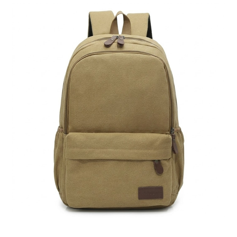 Durable Canvas Everyday Multi-Zip Backpack