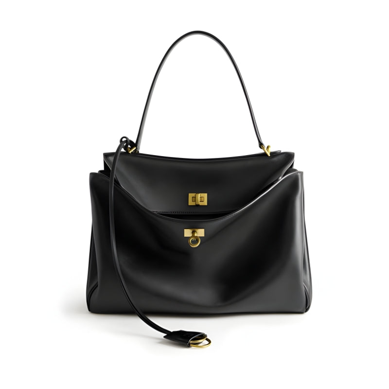 New Women's High End Leather Look Premium Handbag
